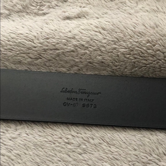 Salvatore Ferragamo Matte Black Belt sz 36 - Picture 2 of 6